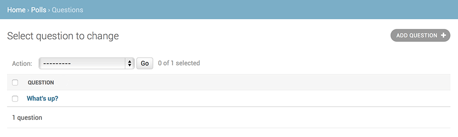 Страница списка опросов